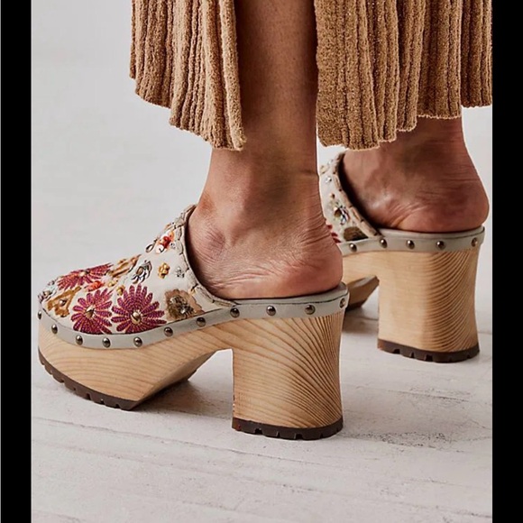 Free People Garden Party Embellished Clogs - Picture 3 of 11